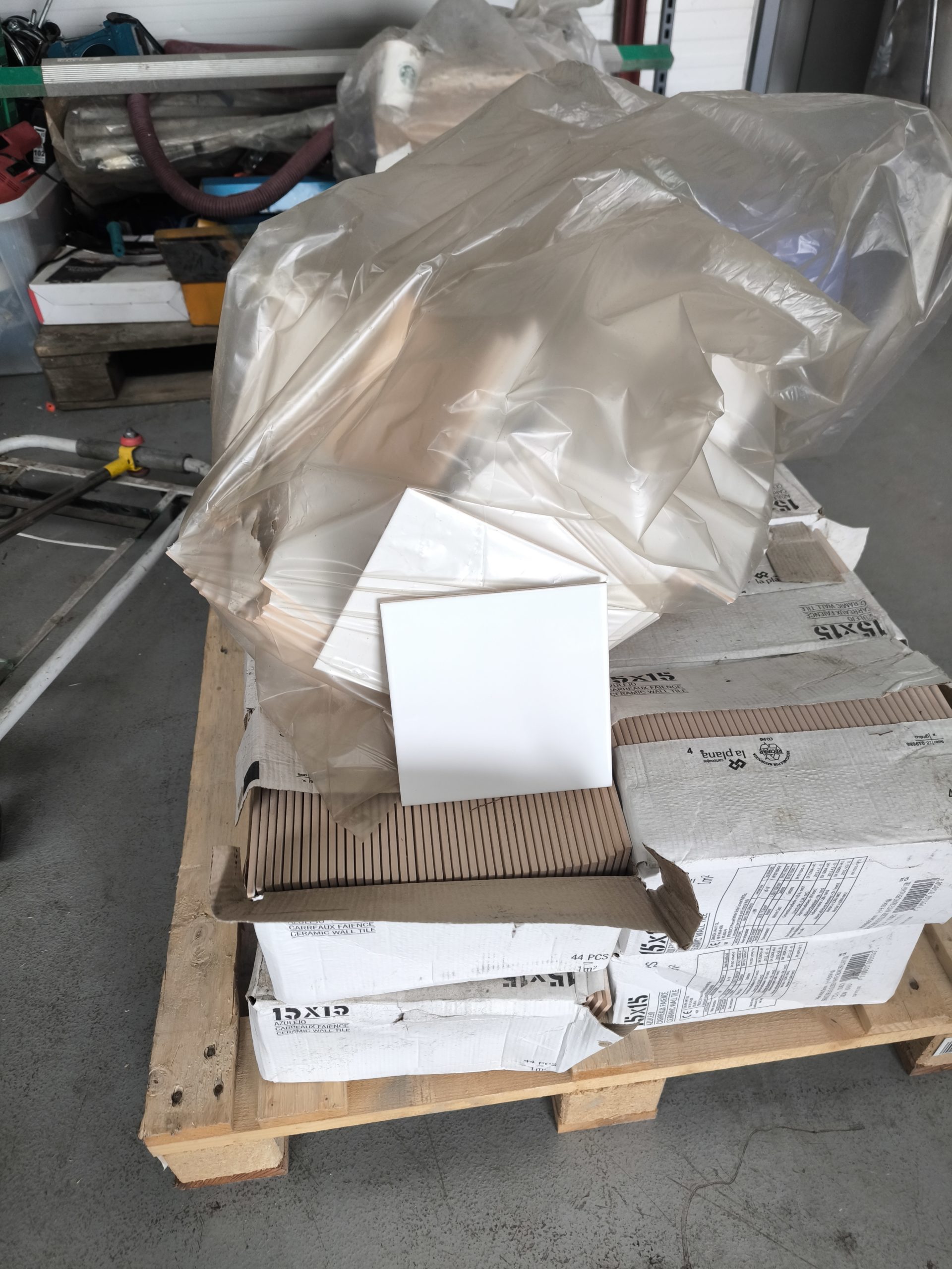 Nyt, Vægflise, blank hvid, 15x15 cm - Billede 2