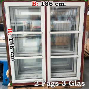 B:135 * H:148 Træ Vinduer SUMMER TILBUD